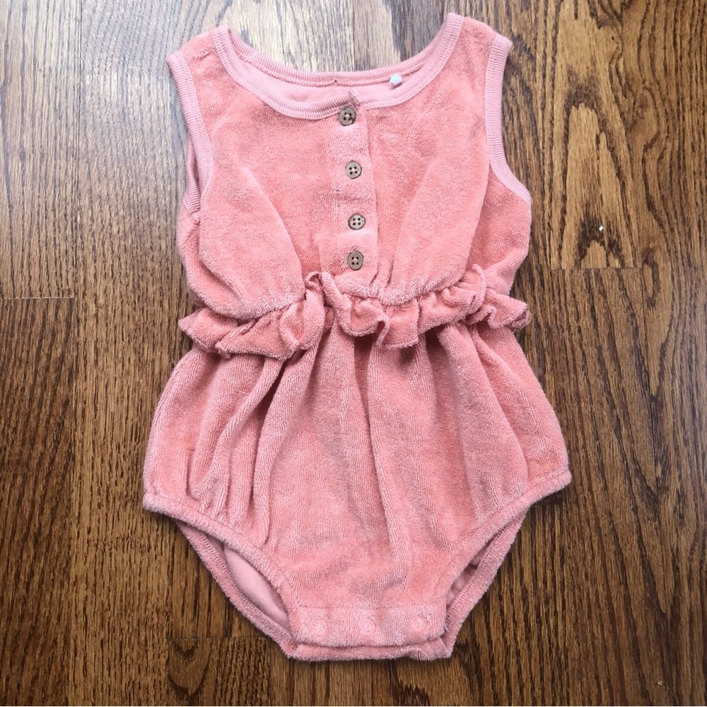 Oliver & Rain Organic Cotton Terrycloth Romper 18 Months